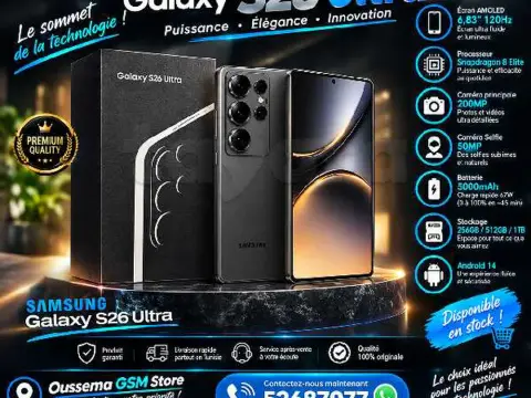 Samsung Galaxy S26 ultra 5G (12/256Go)Neuf cacheté Sous blister
📞52687077📞