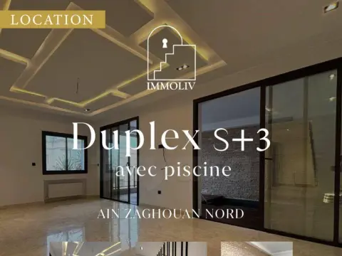 A louer un Duplex S3 à Ain Zaghouan Nord