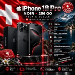 iPhone 18 Pro 256 Go Noir – Neuf Scellé