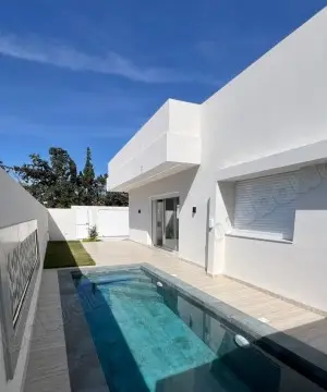 À LOUER Villa S2 avec Piscine à Hammamet Nord