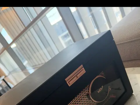 WOLF Axis Double Watch Winder with Storage – Like New