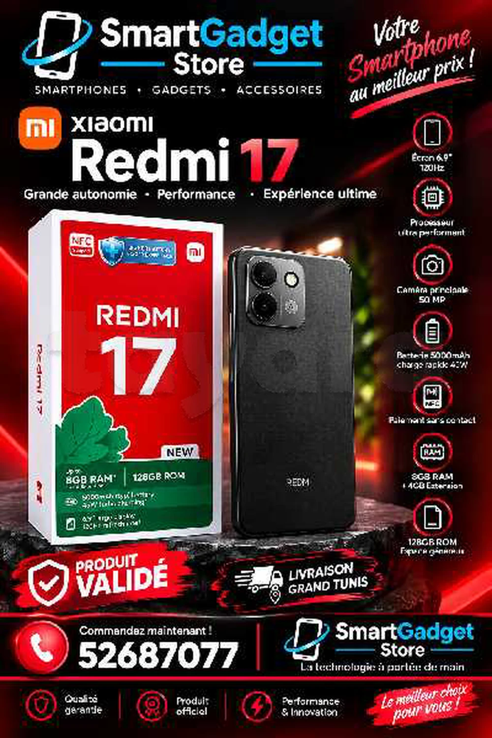 Redmi 17 Neuf cacheté Sous blister 52687077 à Tunis, Tunis — photo 1