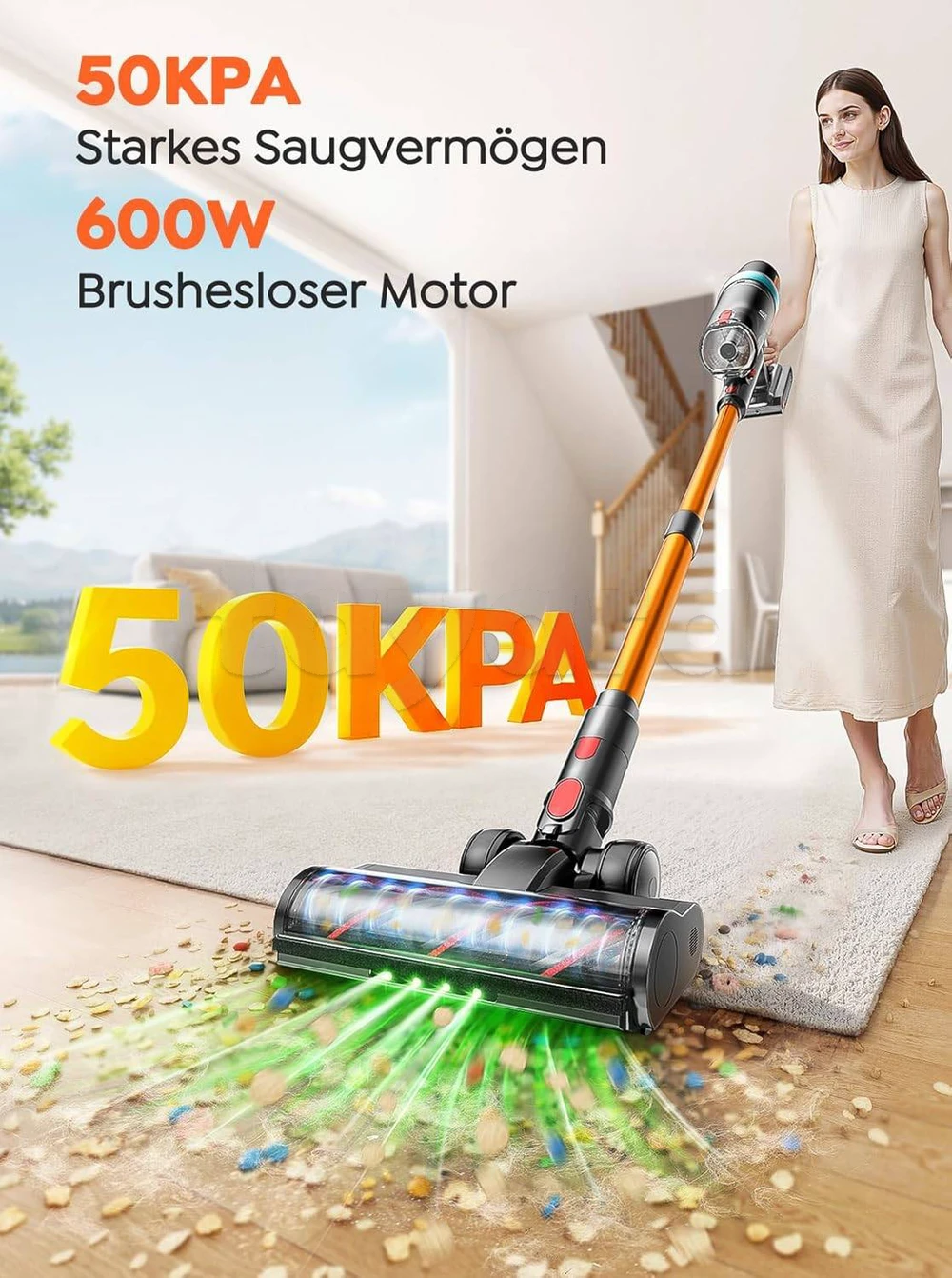 Aspirateur Sans Fil 45 KPa / 550 W – Autonomie 60 Minutes – Charge Murale, Écran Tactile à Tunis, Tunis — photo 3