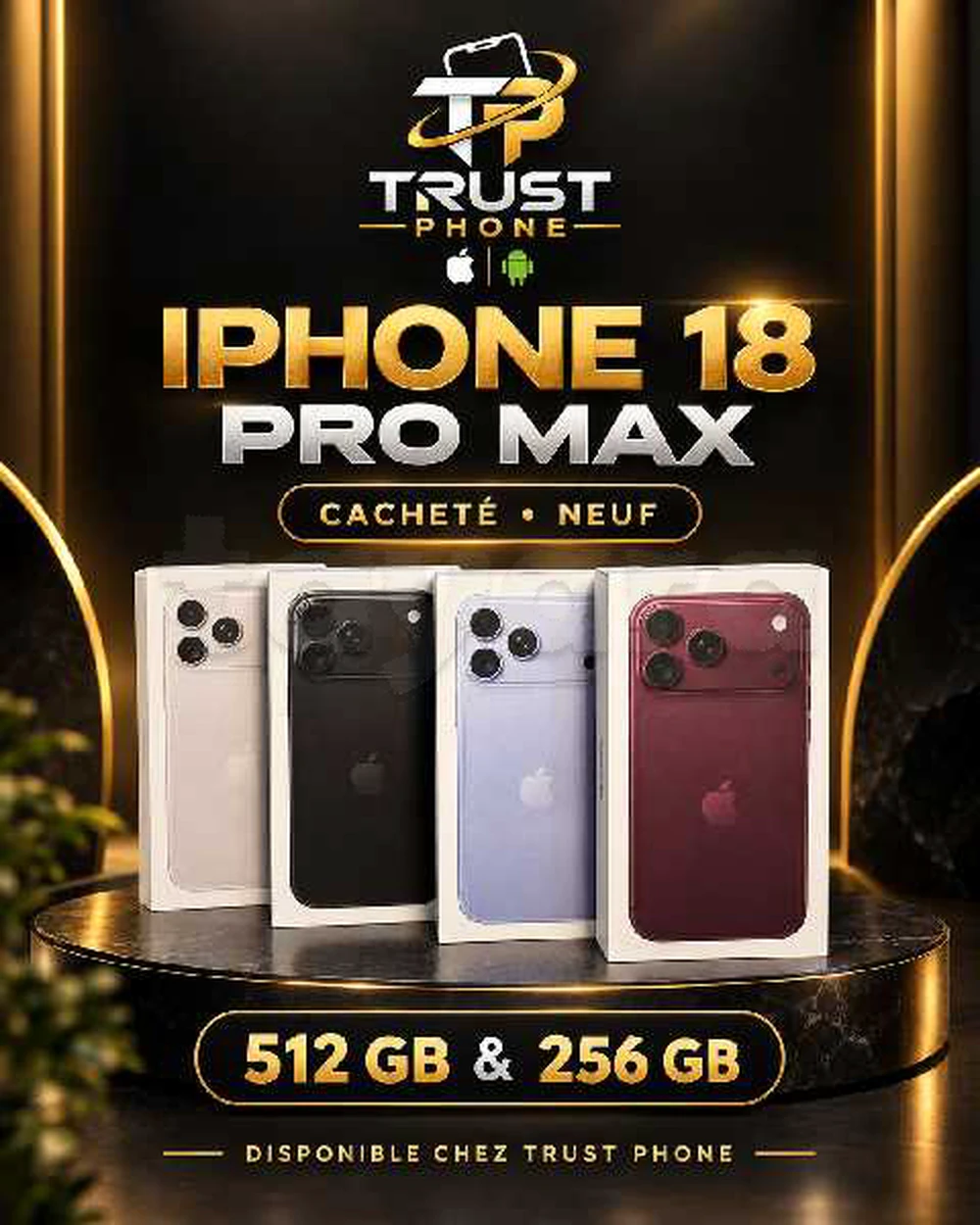 iPhone 18 Pro Max 512GB et 256GB cacheté à Sousse, Sousse — photo 1