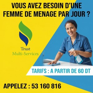 femme de menage par jour a el manzeh à El Menzah, Tunis — photo 1