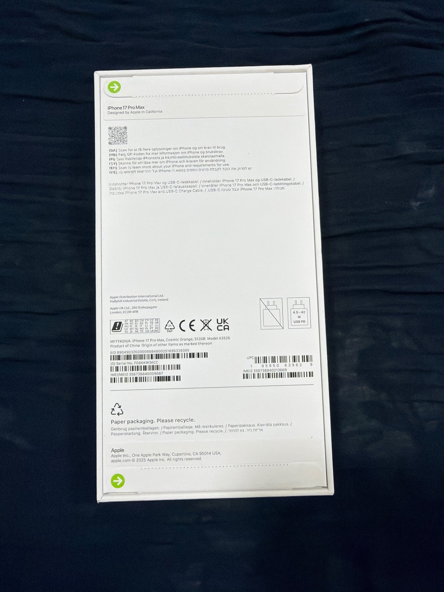 Iphone 17 Pro Max/512 GB/ New Box à Fereej Bin Mahmoud — photo 2