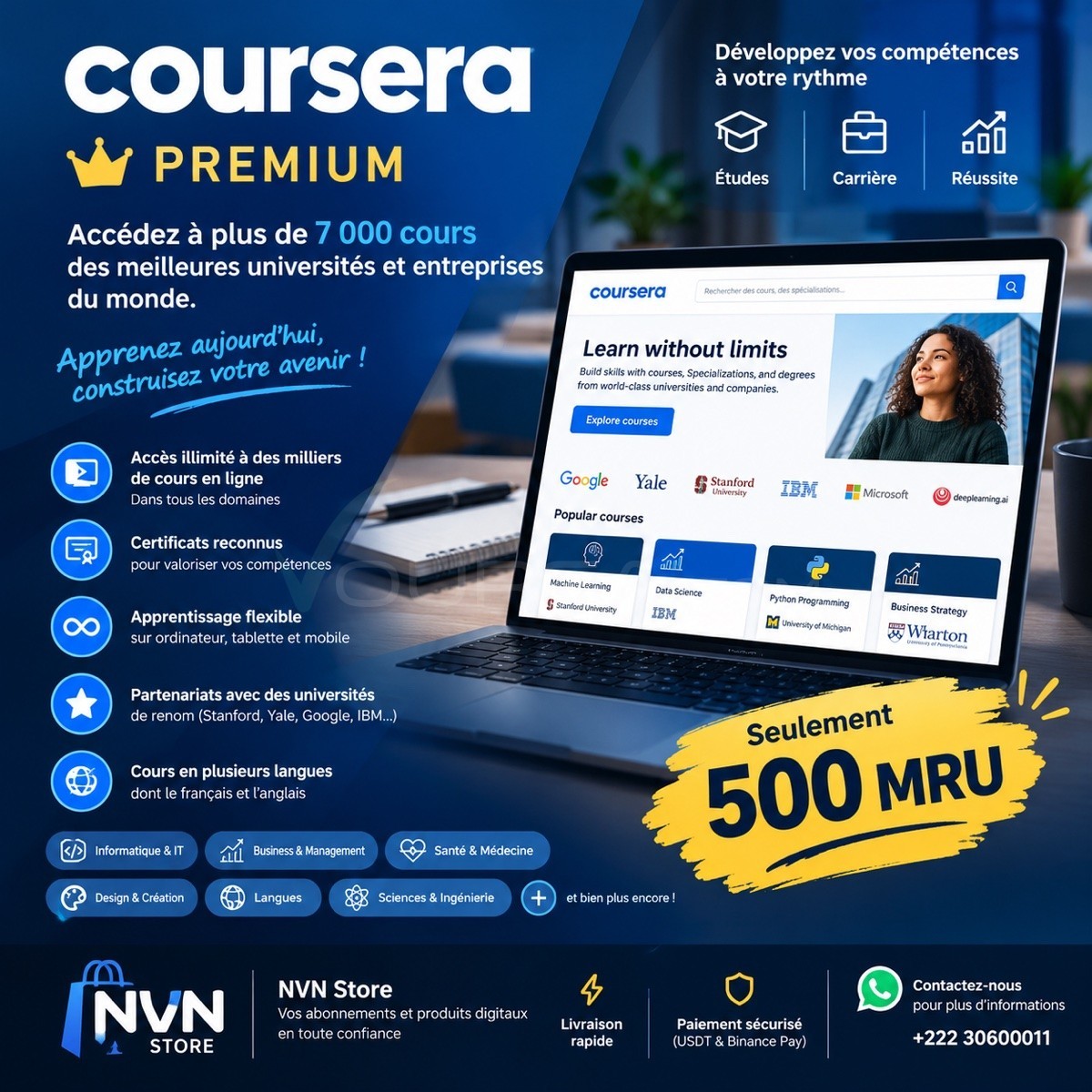 Coursera Premuim 12Mois à Tevragh Zeina — photo 1